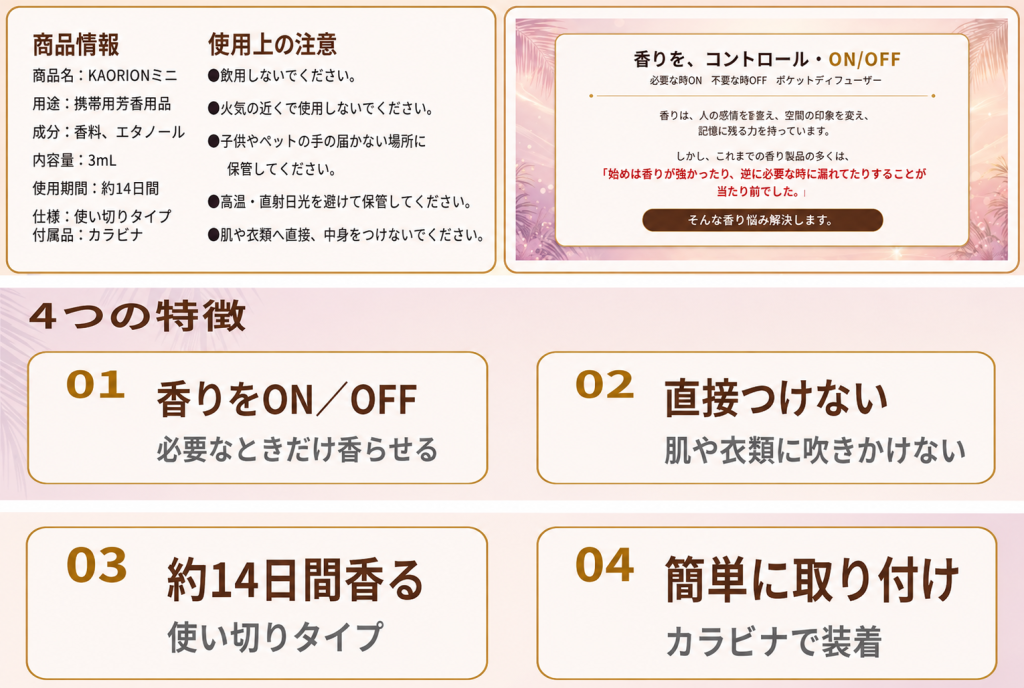 KAORIONミニの使い方