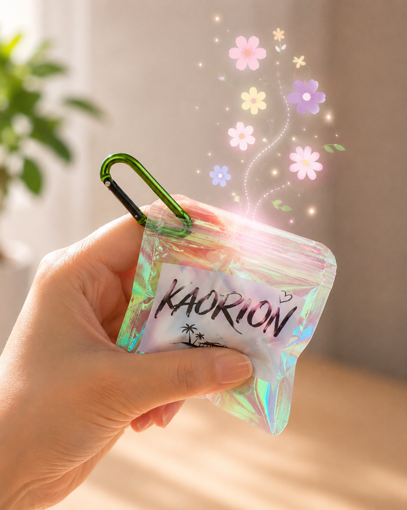手で押して香りをONにするKAORIONミニ